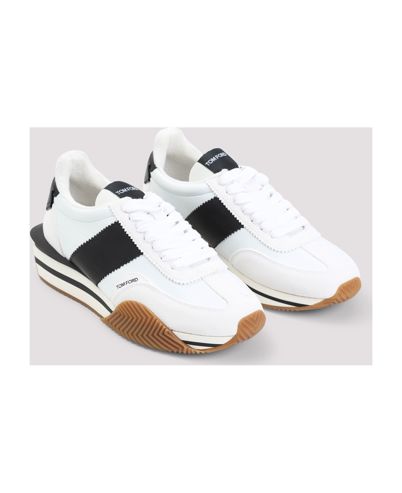 Tom Ford James Leather Low-top Sneakers - White