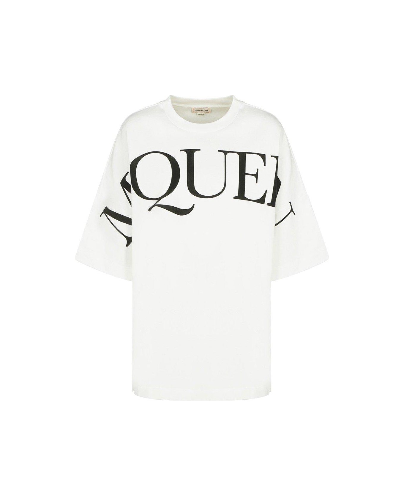 Alexander McQueen Logo Printed Crewneck T-shirt - White