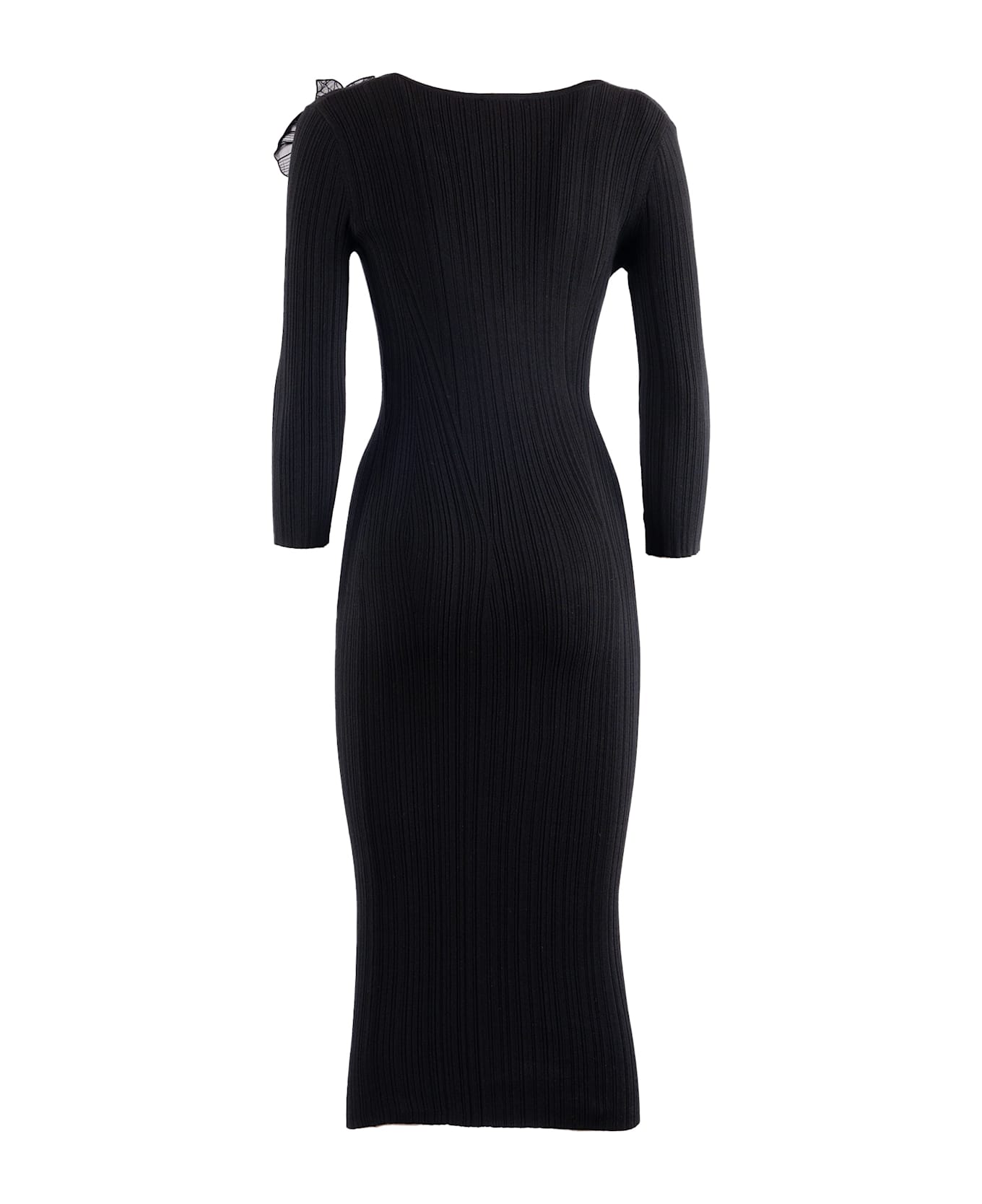 Elisabetta Franchi Knitted Dress - BLACK
