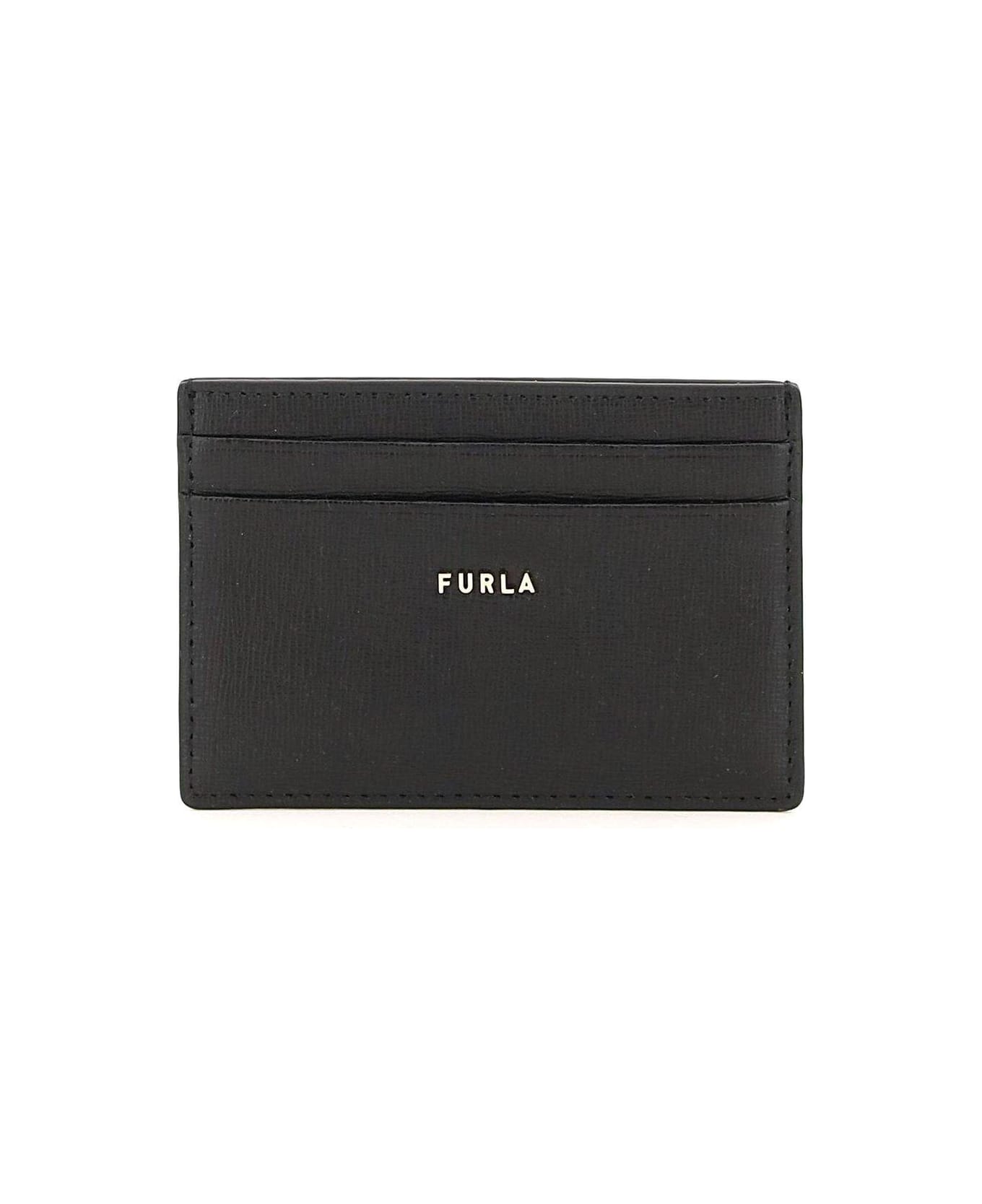 Furla Babylon Logo Lettering Cardholder - Black
