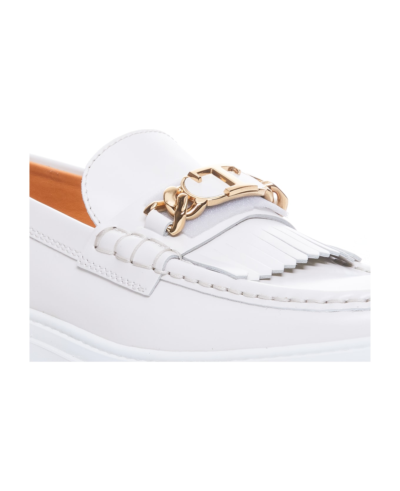Tod's Leather Loafers - White