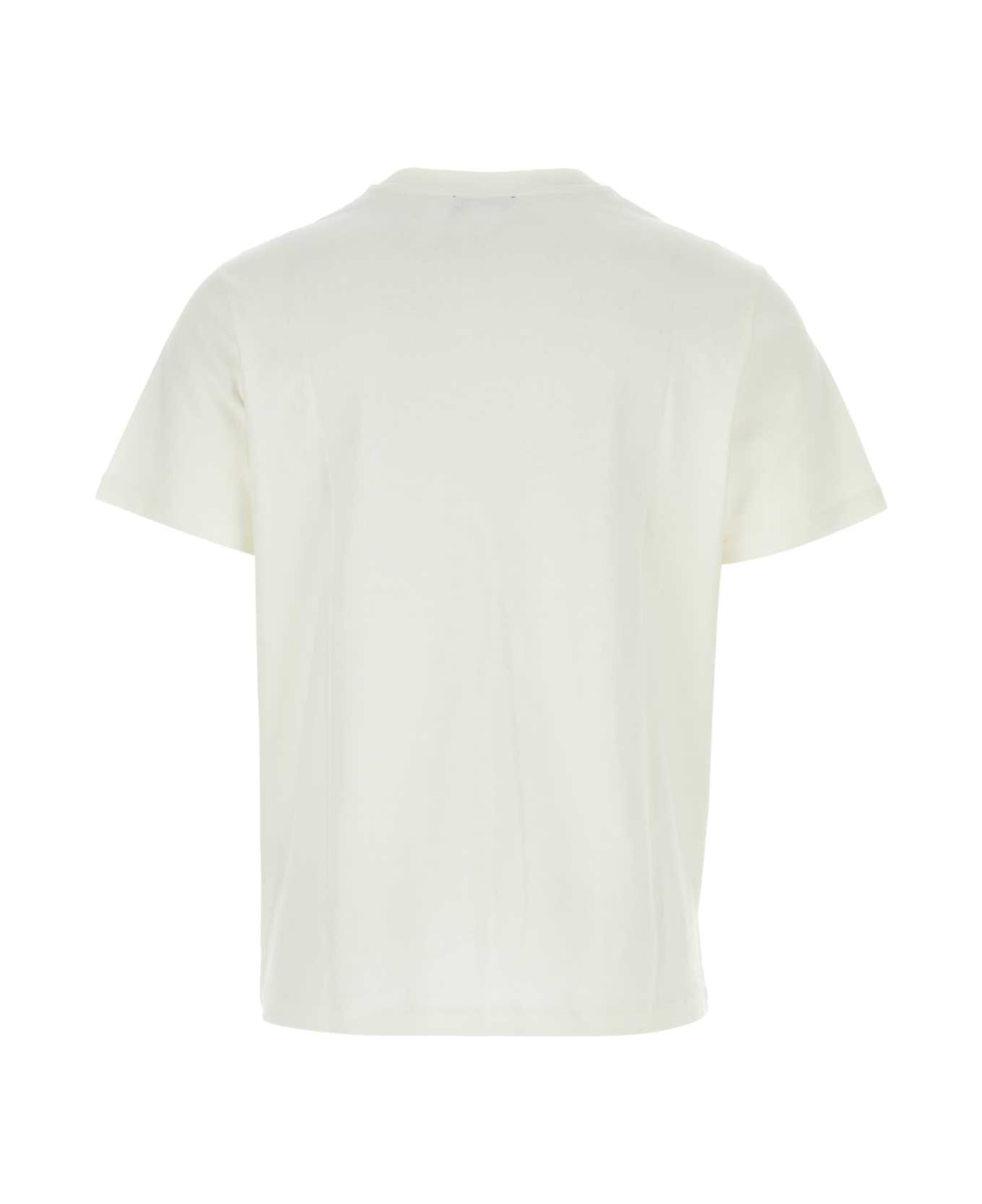 A.P.C. White Cotton T-shirt - BLANCDARKNAVY