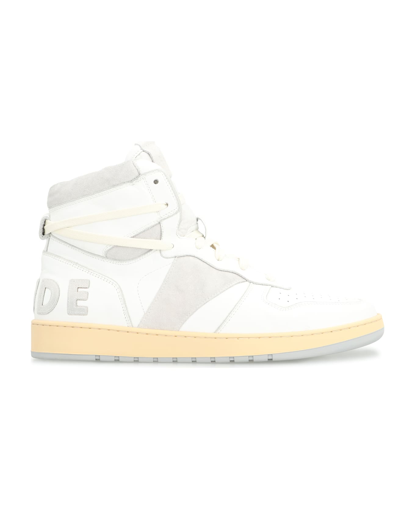 Rhude Rhecess Leather High-top Sneakers - White