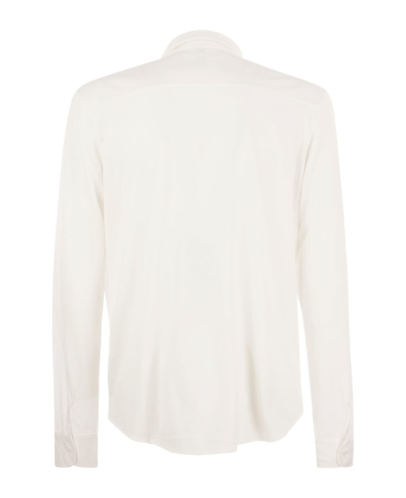 Majestic Filatures Long-sleeved Shirt In Lyocell And Cotton - White シャツ
