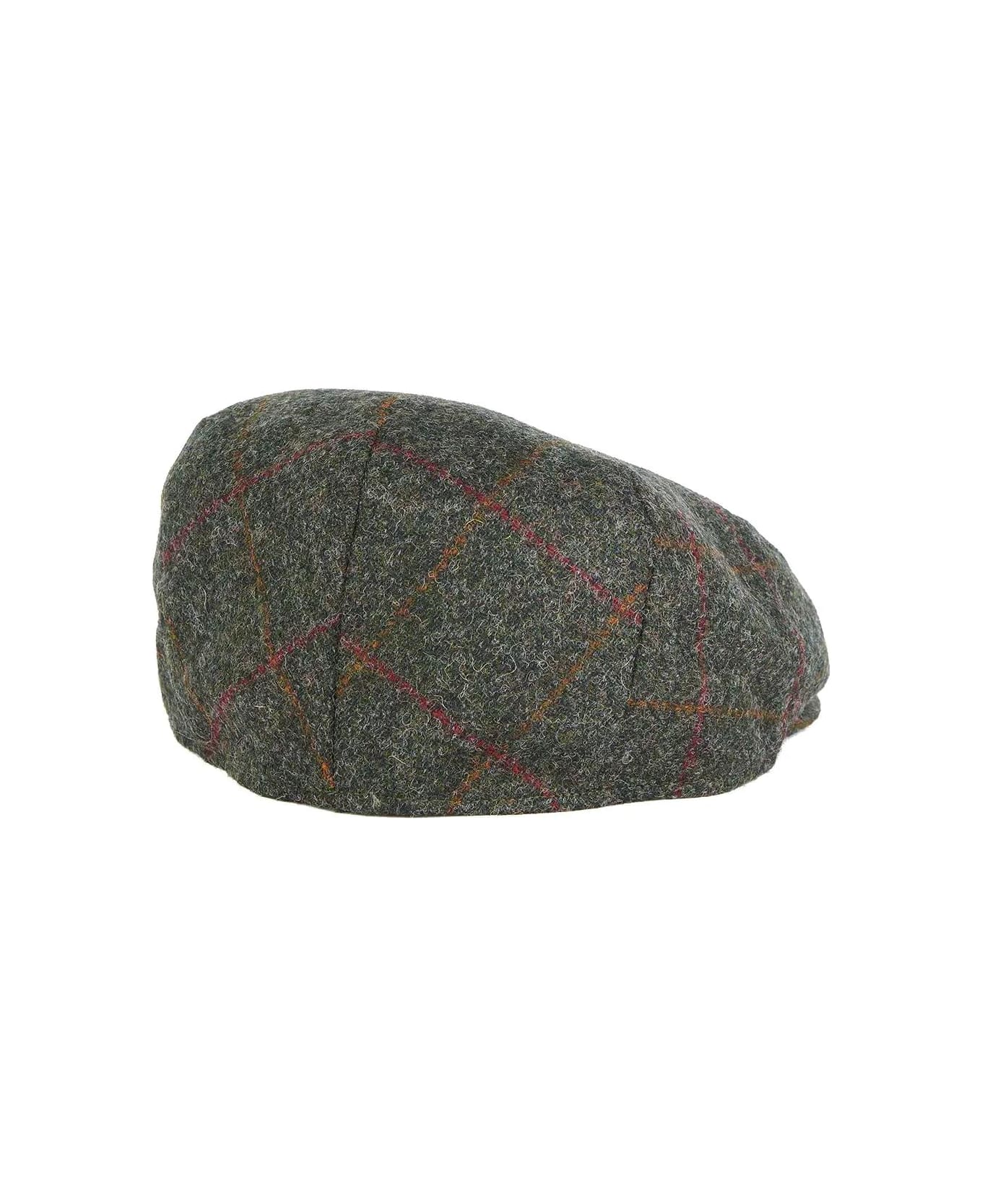 Barbour Tartan Hat - Olive/red