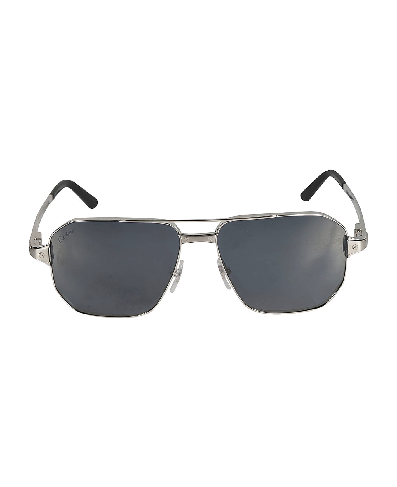 Cartier Eyewear Aviator Sunglasses - Silver/Blue