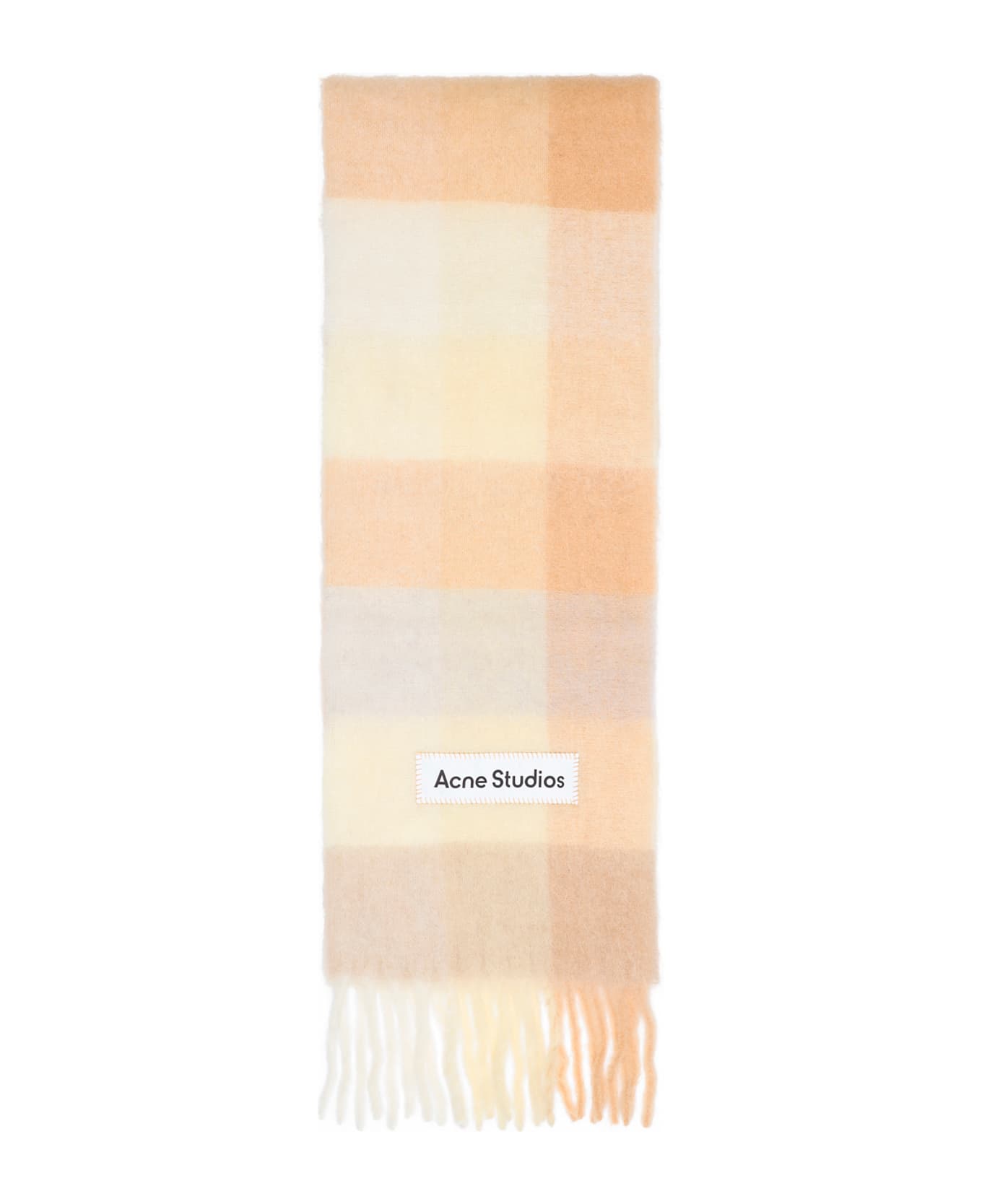 Acne Studios Alpaca Scarf - Peach White Beige