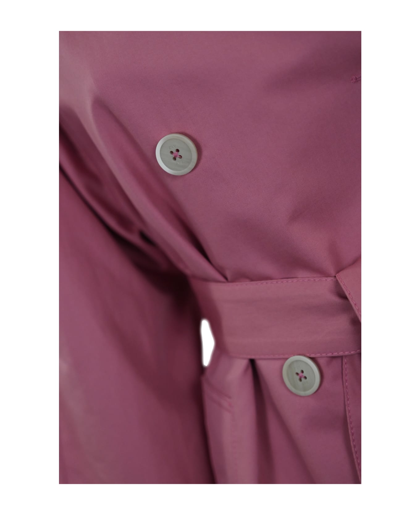 Fay Short Cotton Trench Coat - Rosa