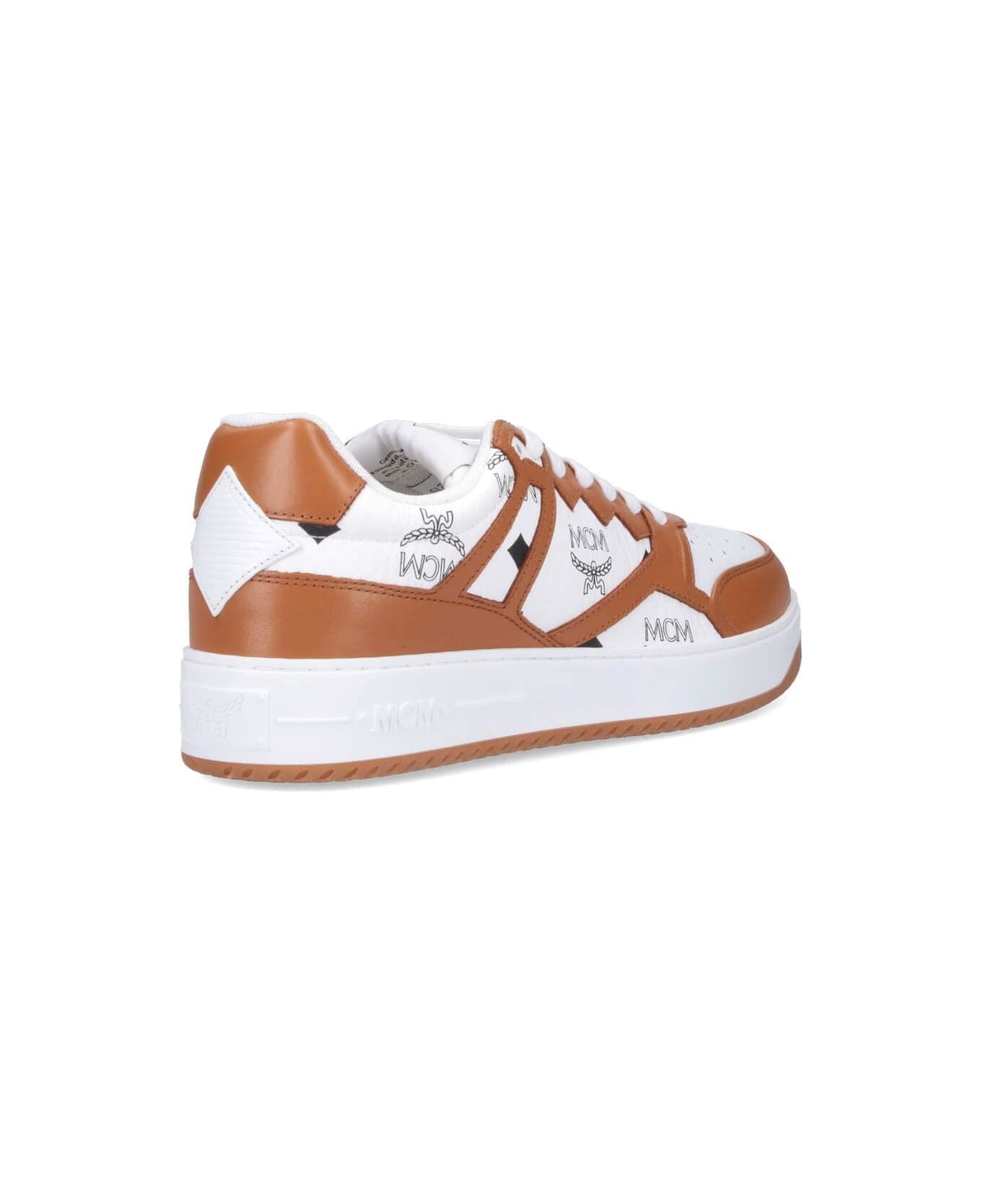 MCM 'neo Terrain Lo' Low-top Sneakers - WHITE/BROWN