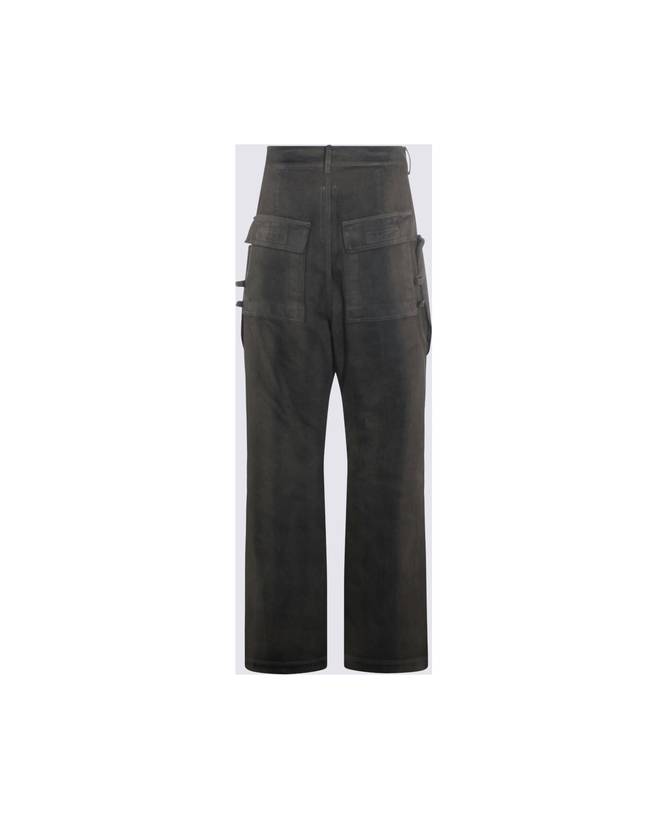 Rick Owens Dark Grey Cotton Stefan Cargo Jeans - DARKDUST DEGRADE