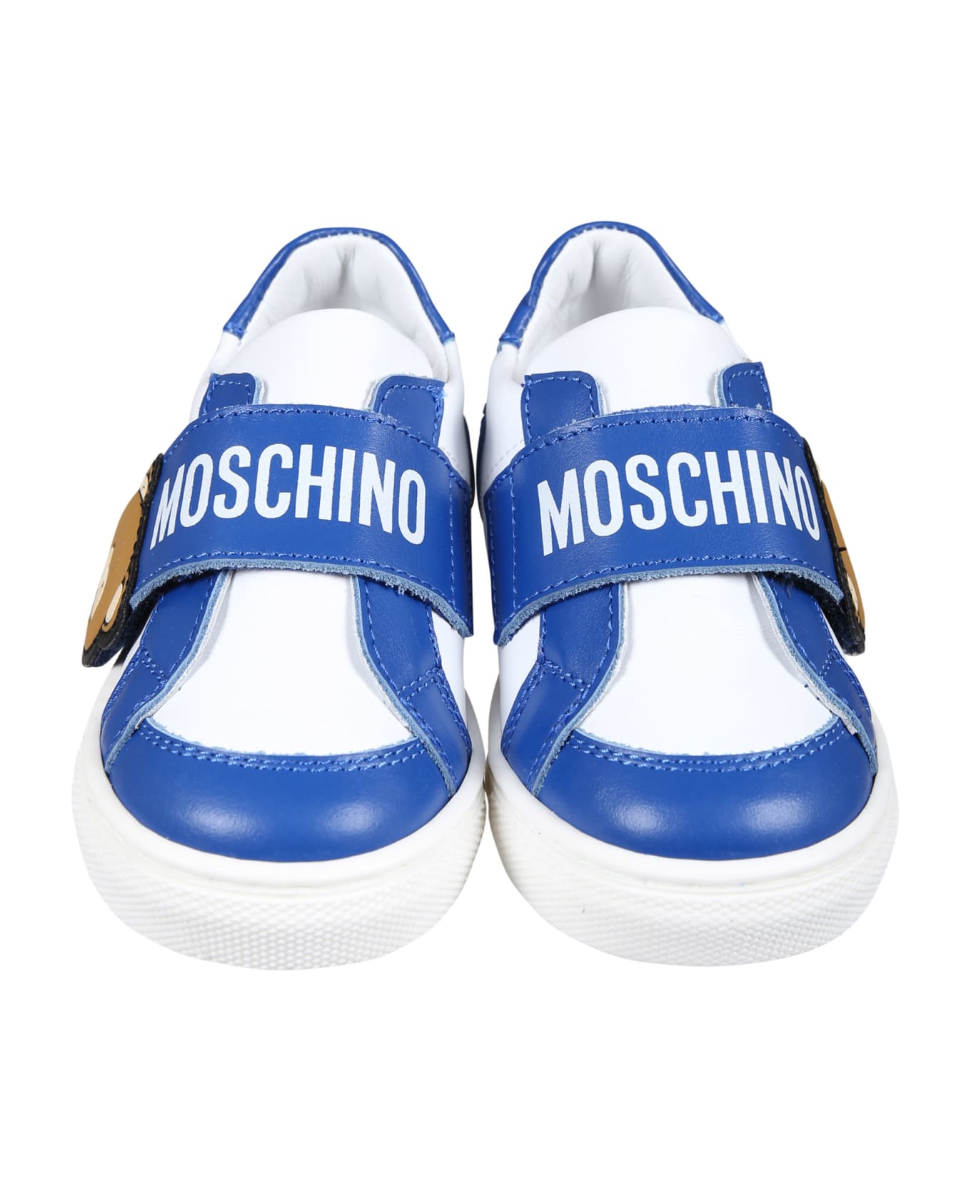Moschino Light Blue Sneakers For Boy With Tedy Bear - Light Blue