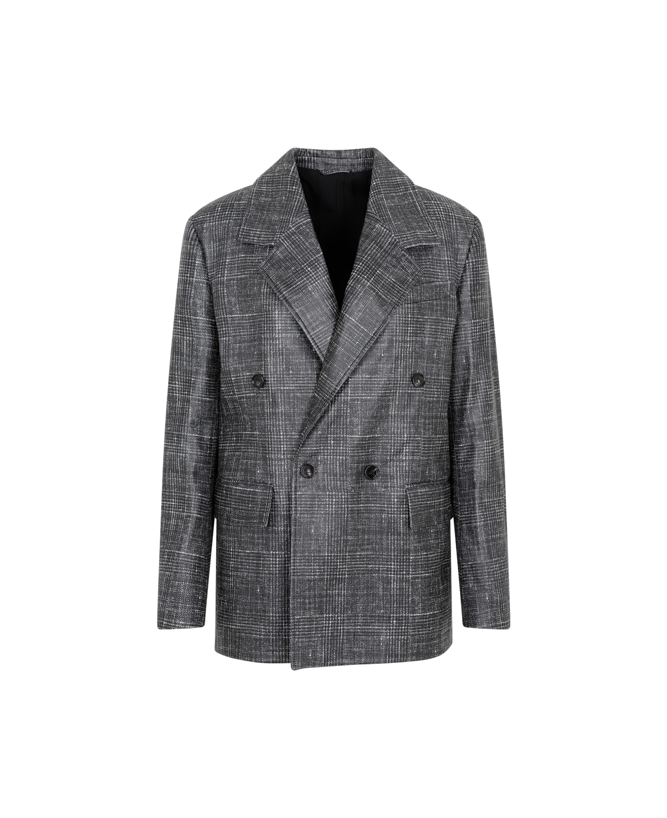 Bottega Veneta Printed Leather Jacket - Black White