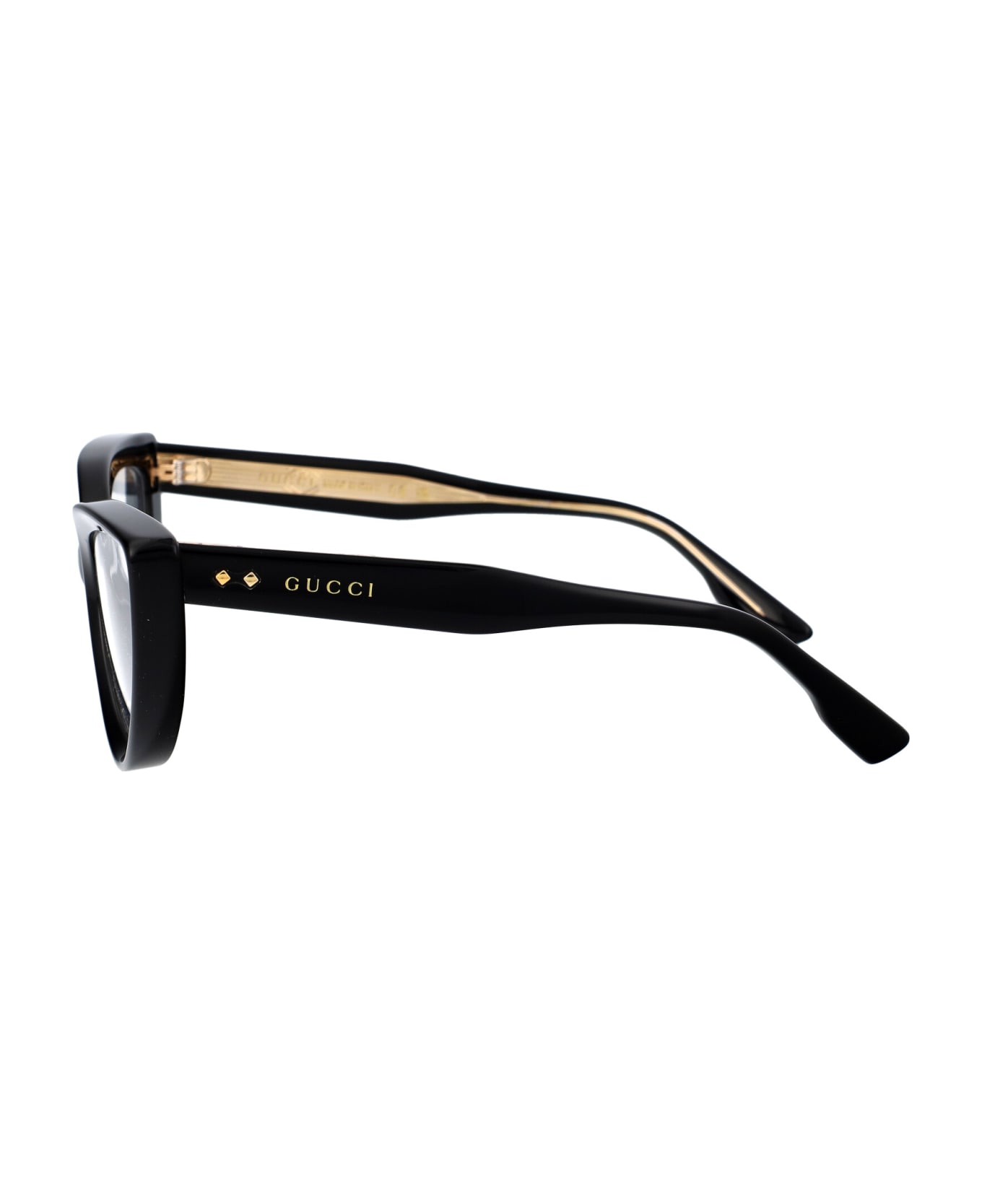 Gucci Eyewear Gg1530o Glasses - 001 BLACK BLACK TRANSPARENT