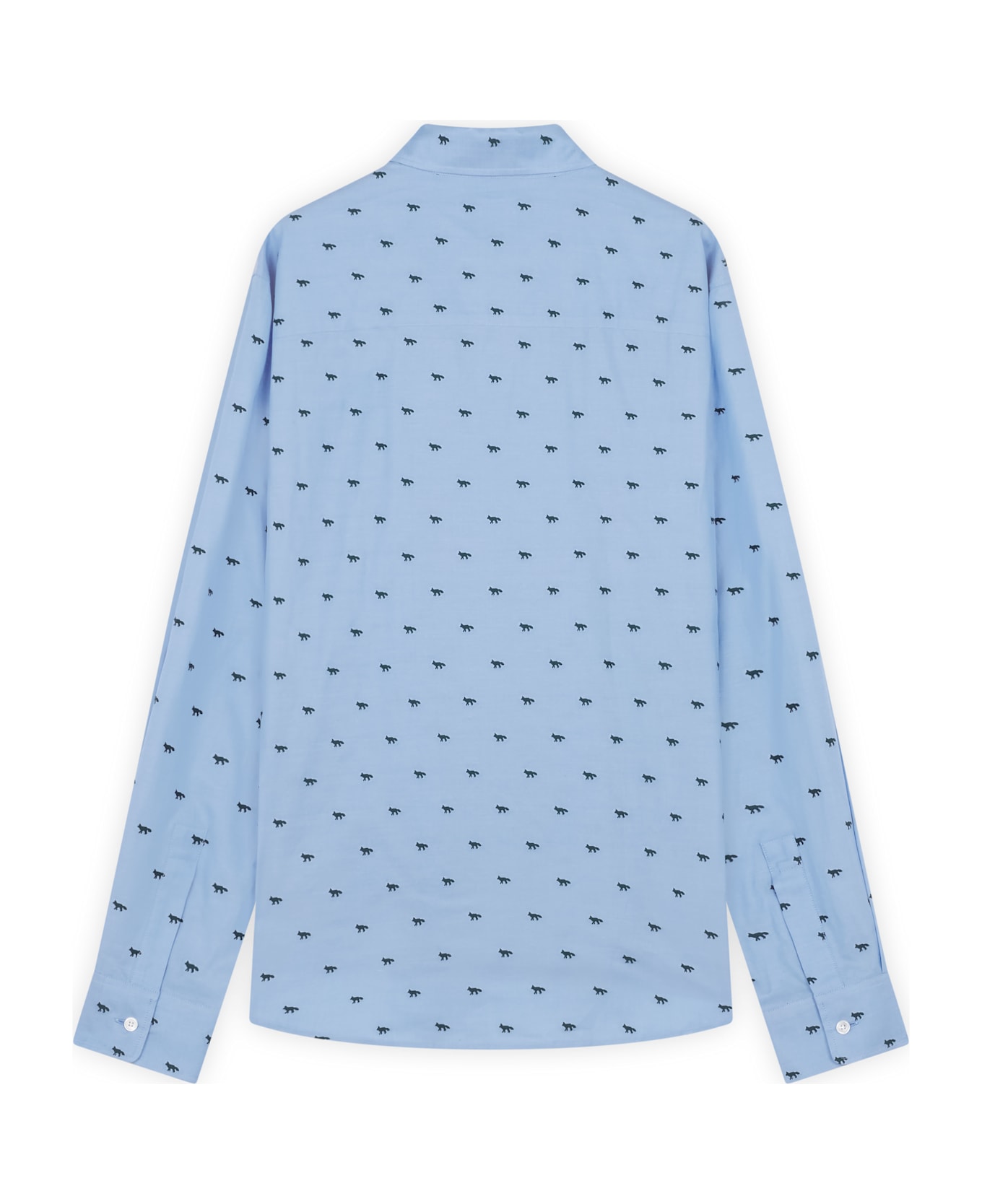 Maison Kitsuné Profile Fox Casual Shirt - Light Blue Green