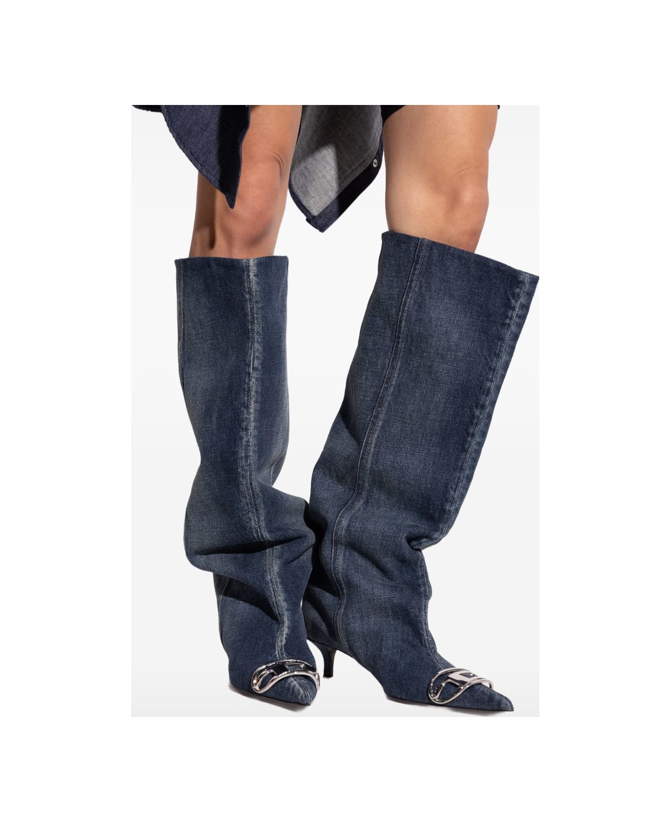 Diesel Venus Denim Boots - Blue