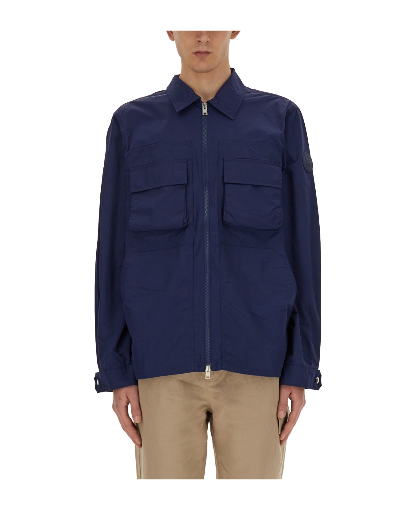 Woolrich Nylon Shirt - Maritime Blue シャツ