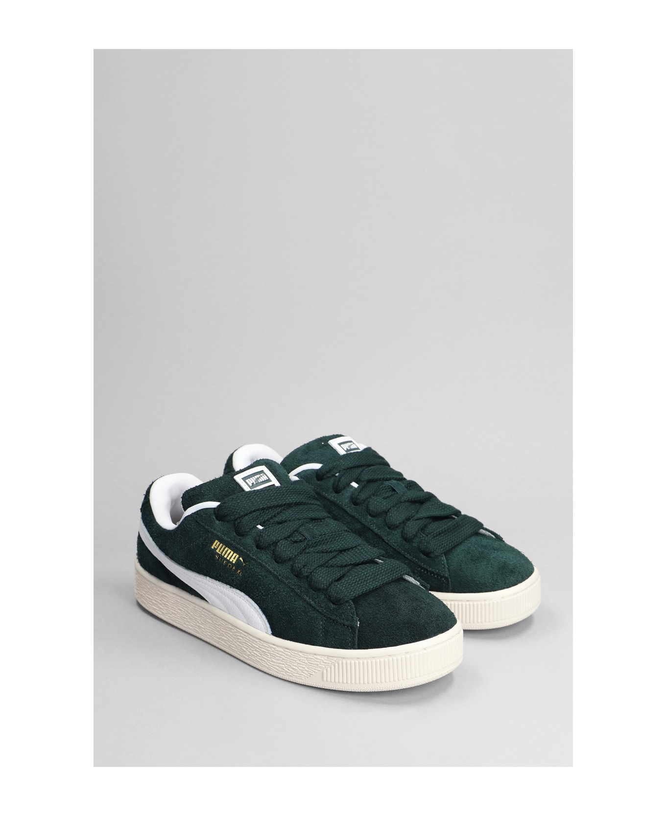 Puma Suede Xl Sneakers In Green Suede - green