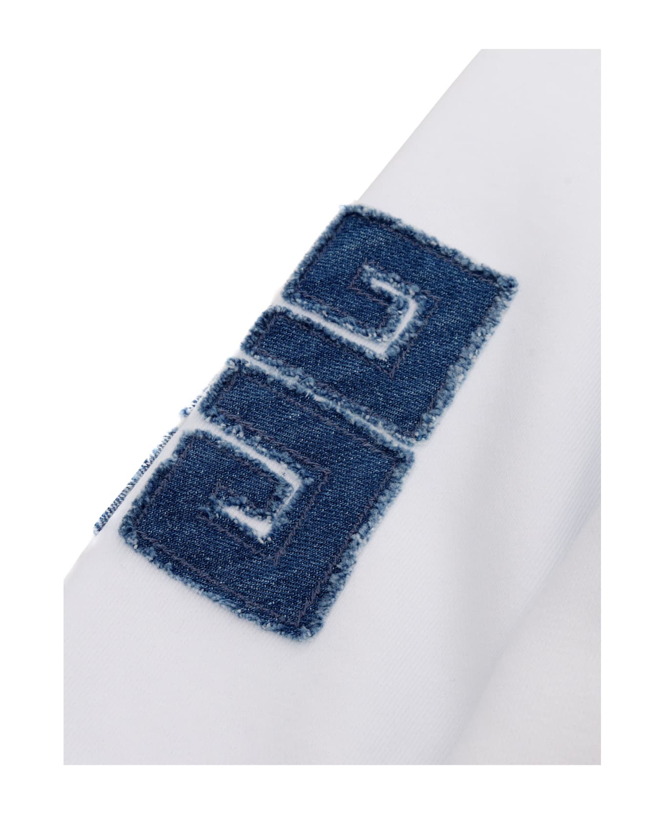 Givenchy White Sweater With Embroidered Logo - WHITE
