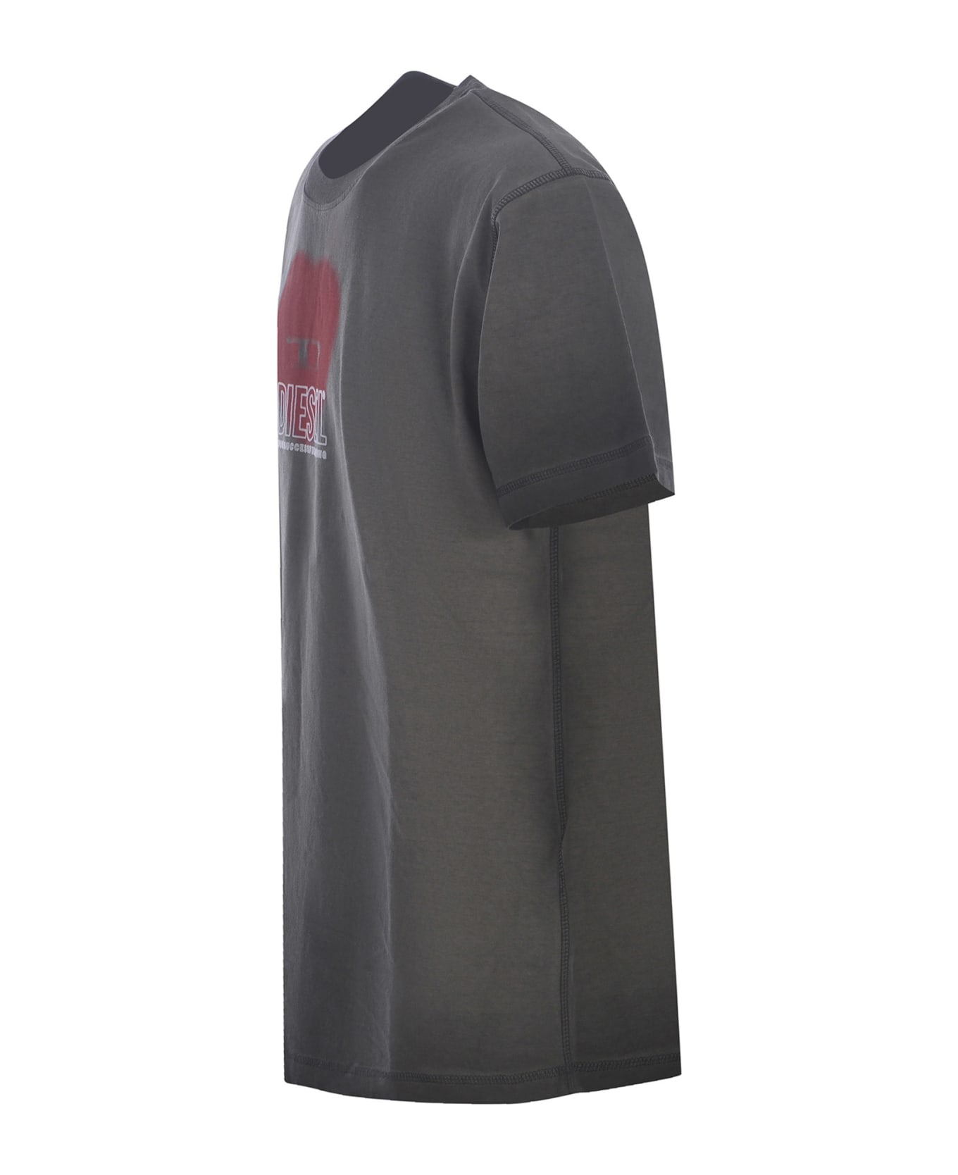 Diesel T-shirt "t-buxt-n4" Made Of Jersey Cotton - Grigio antracite