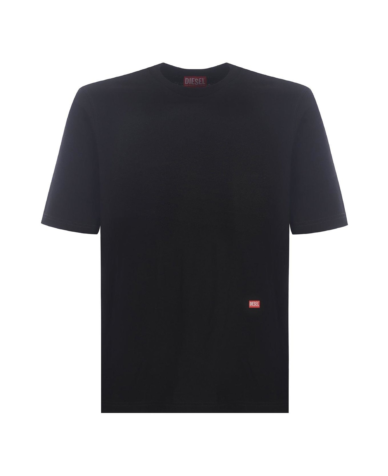 Diesel T-boxt-n11 Graphic Printed Crewneck T-shirt - Xx Black Tシャツ
