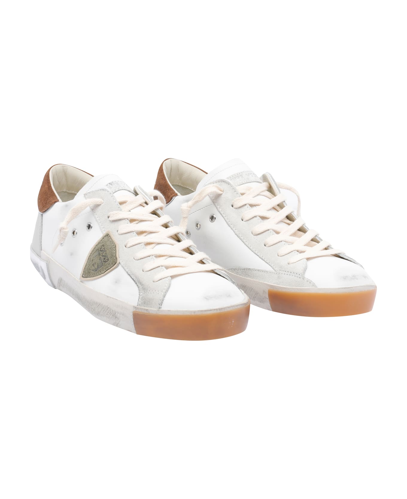 Philippe Model Prsx Sneakers - WHITE/BROWN