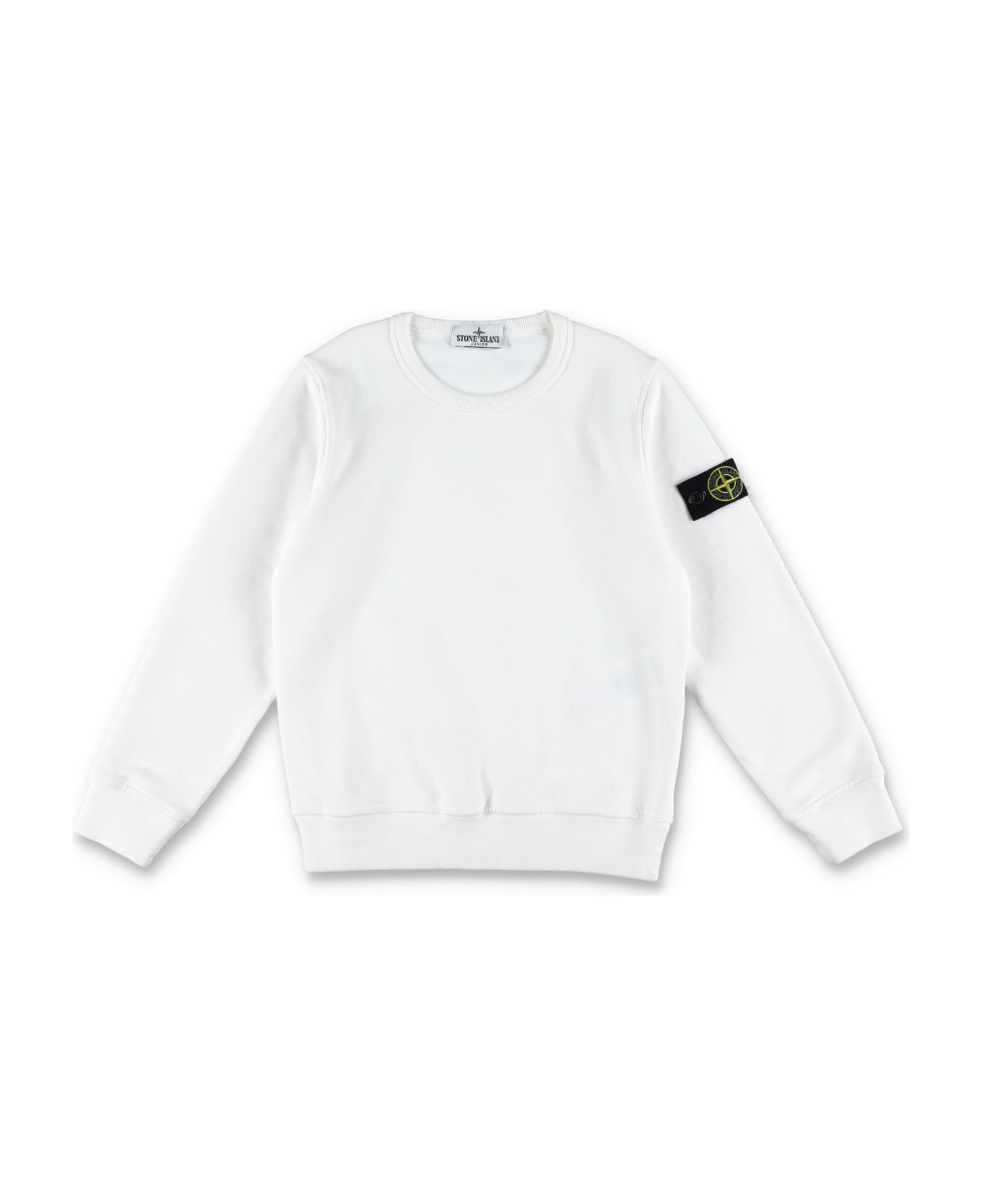 Stone Island Crew Neck Basic Fleece - White