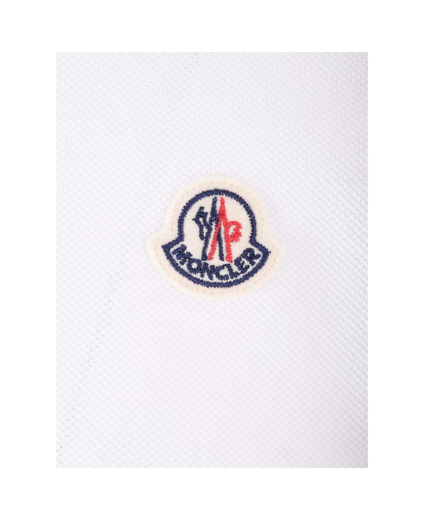 Moncler Cotton Piquet Polo - White