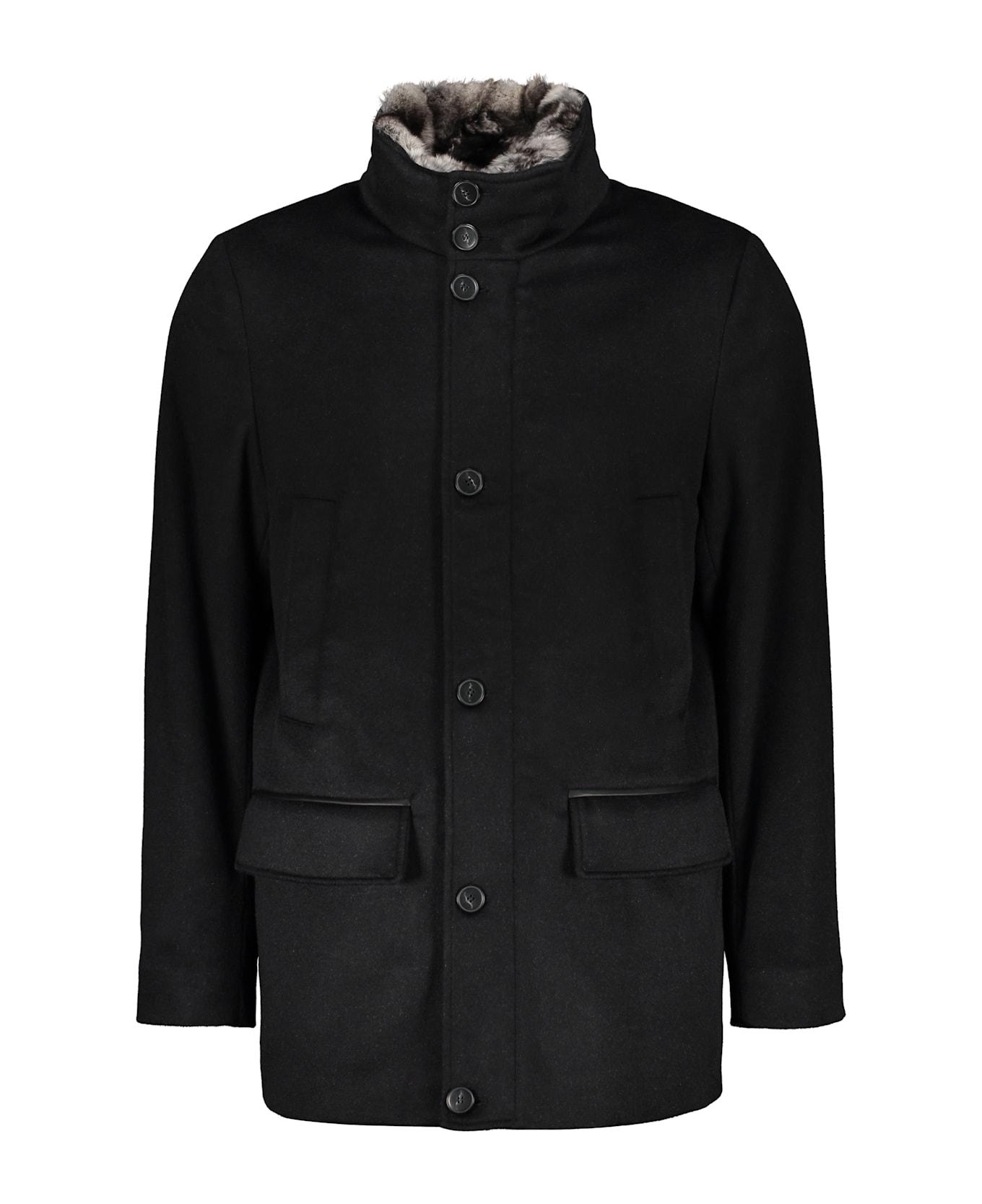 Paul&Shark Single-breasted Coat - black