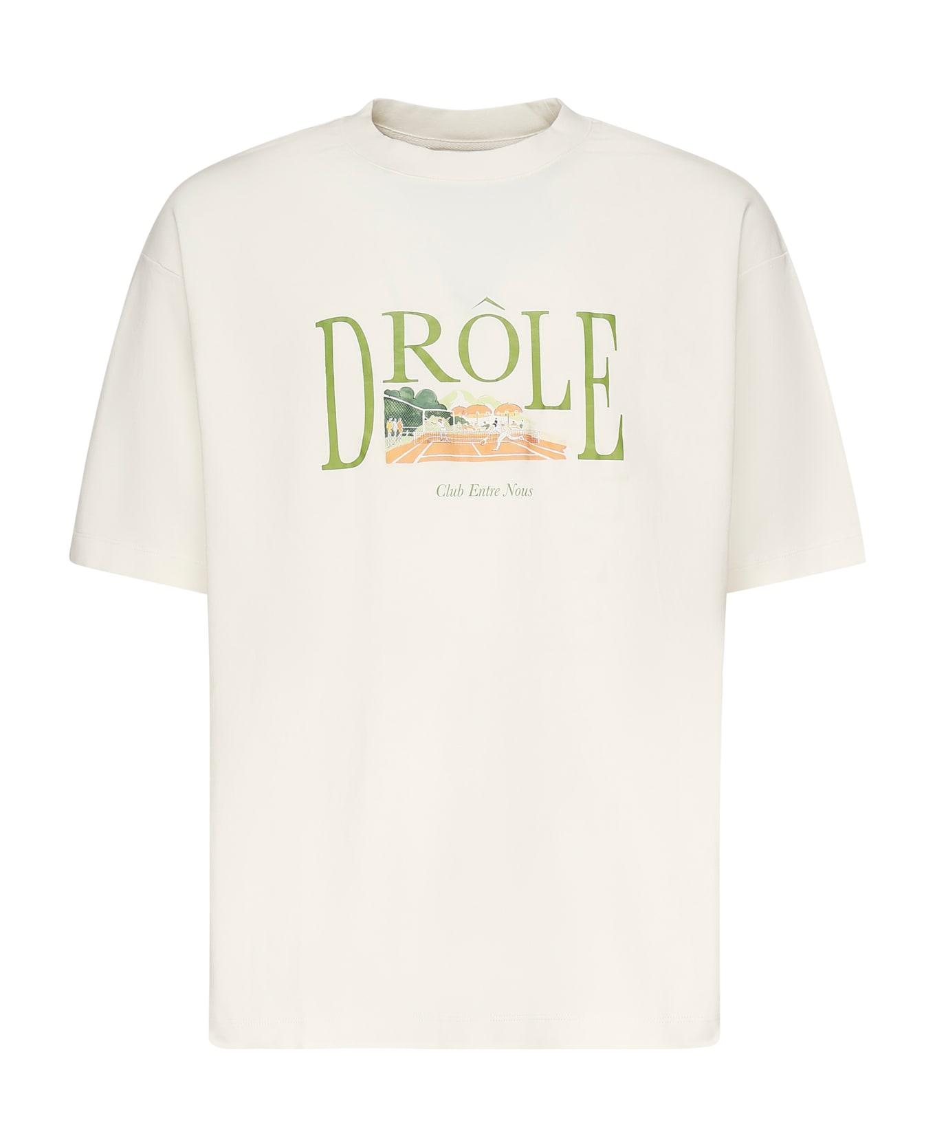 Drôle de Monsieur Tennis Court T-shirt - Beige