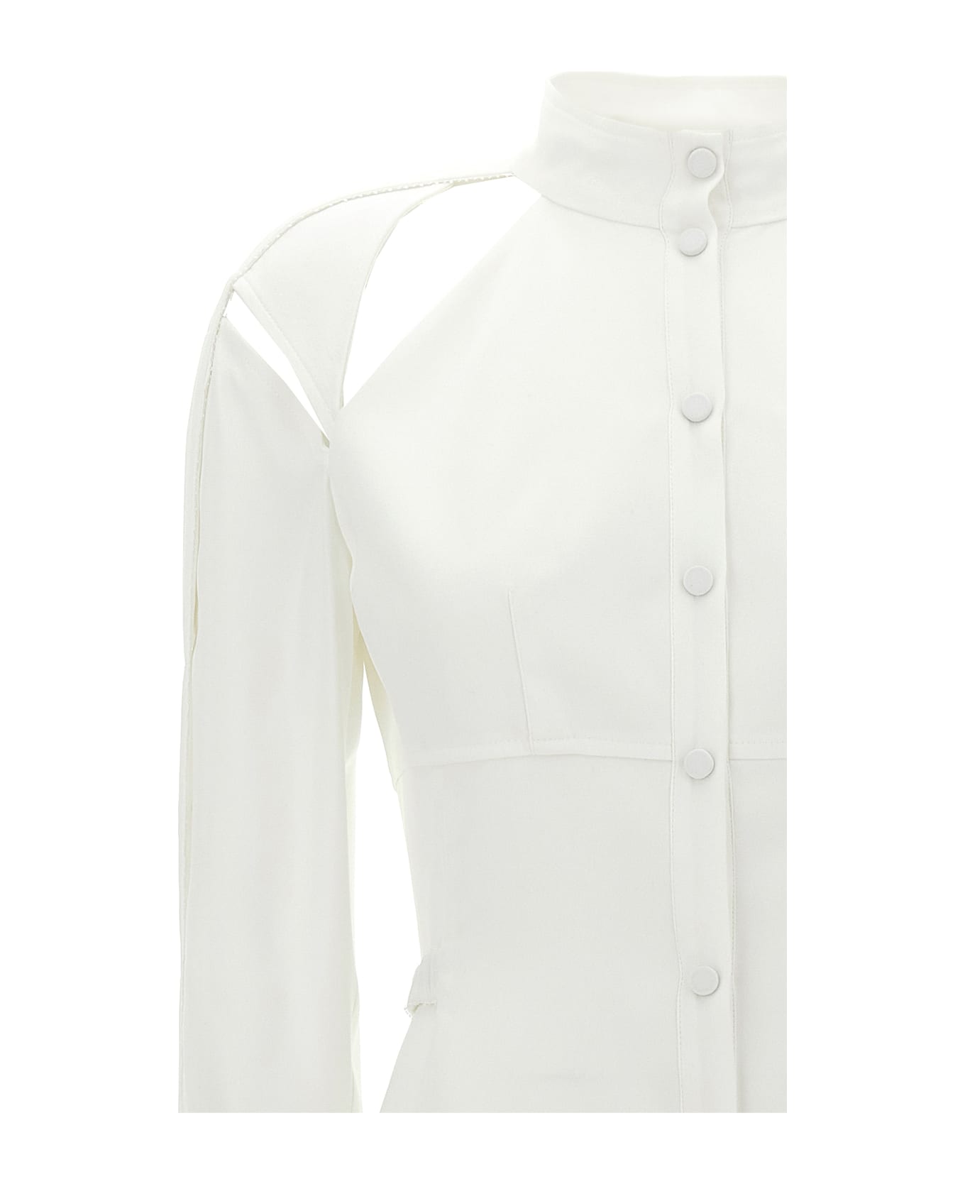 Giovanni Bedin Cut-out Chemisier Dress - White