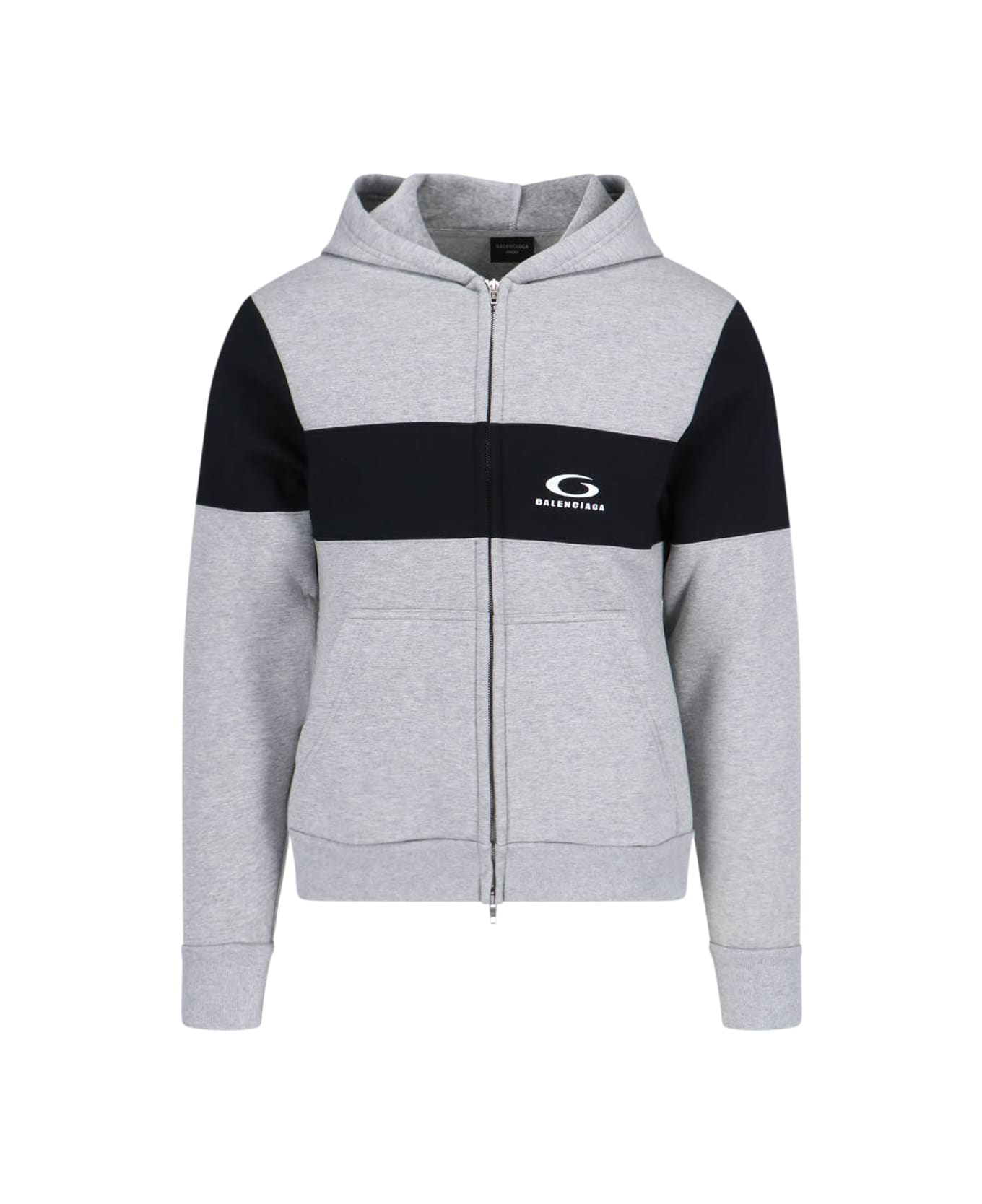 Balenciaga Logo Zip Sweatshirt - GREY