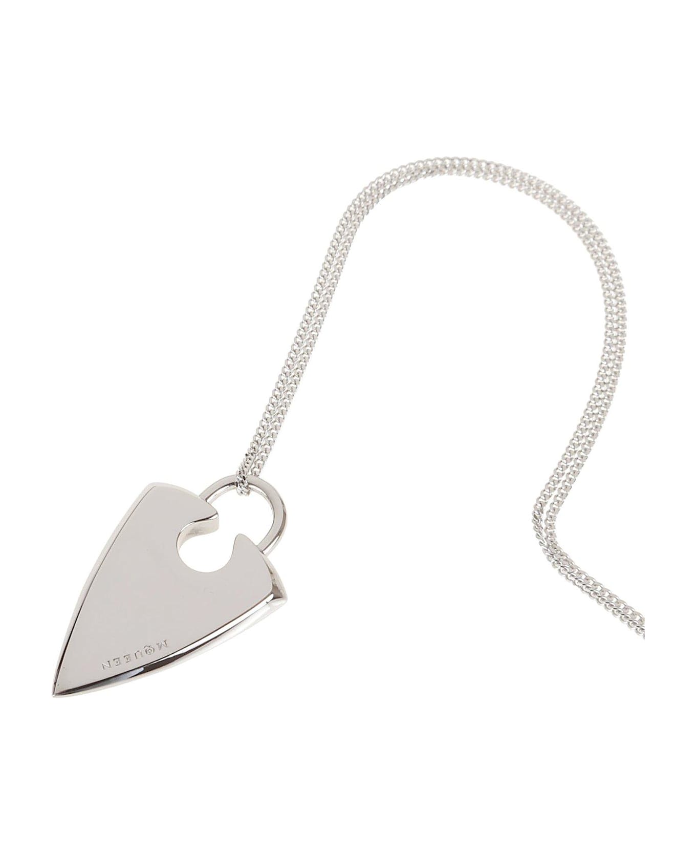 Alexander McQueen Arrow Pendant Chain-linked Necklace - Palladium