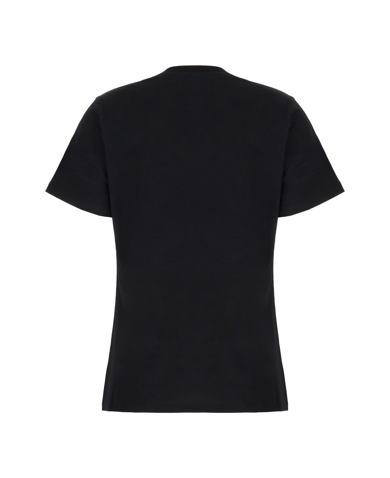 Moschino Black Cotton T-shirt - Fantasia Nero
