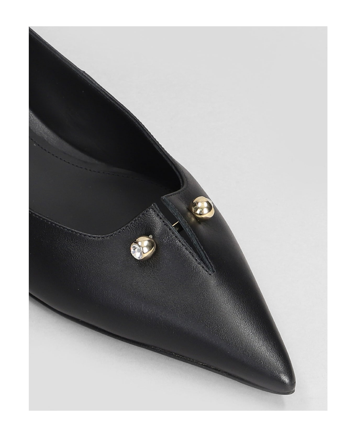 Alevì Chiara 015 Ballet Flats In Black Leather - black