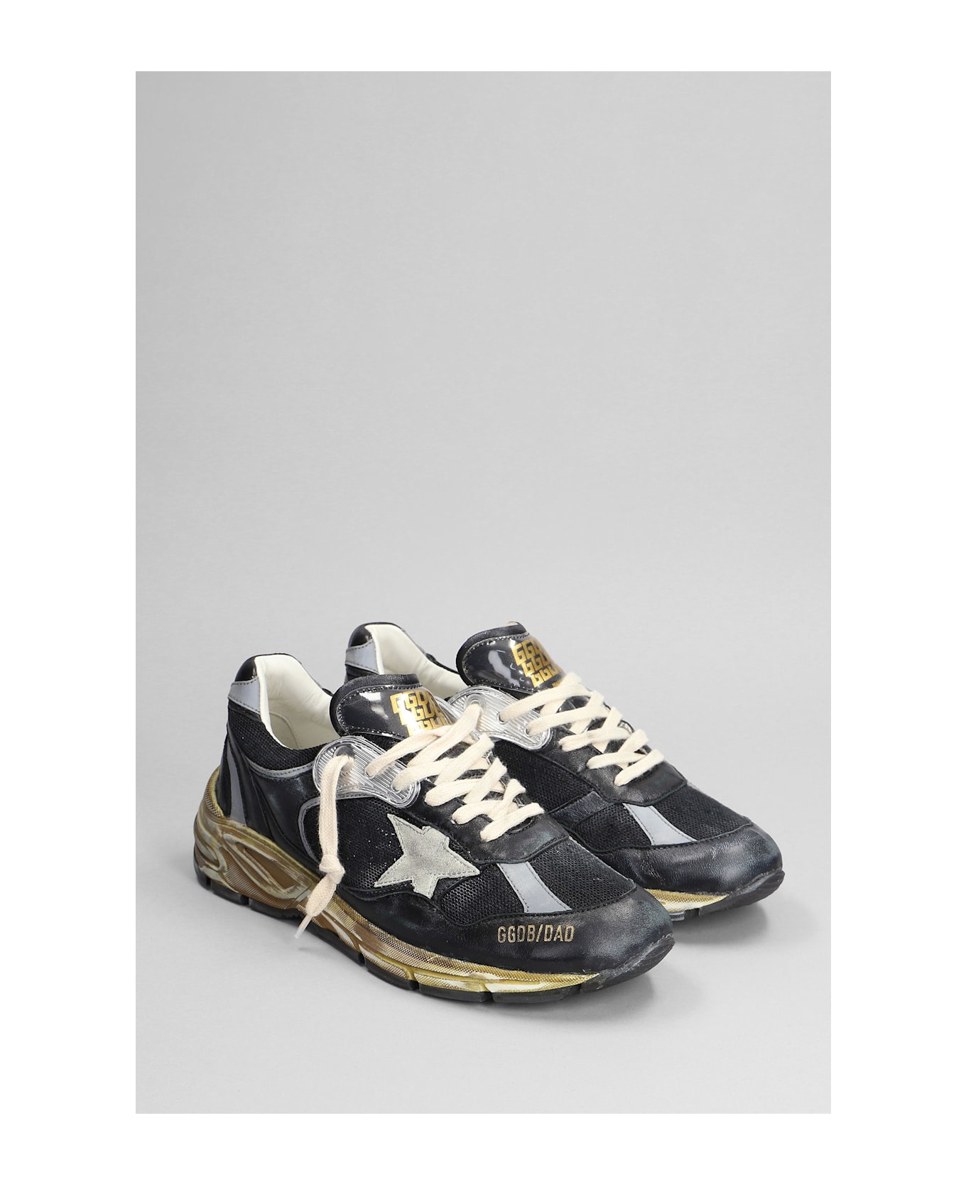 Golden Goose Running Sneakers In Black Synthetic Fibers - black