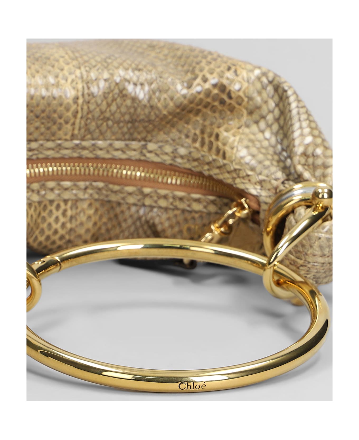 Chloé Hobo Bag Shoulder Bag In Beige Leather - beige