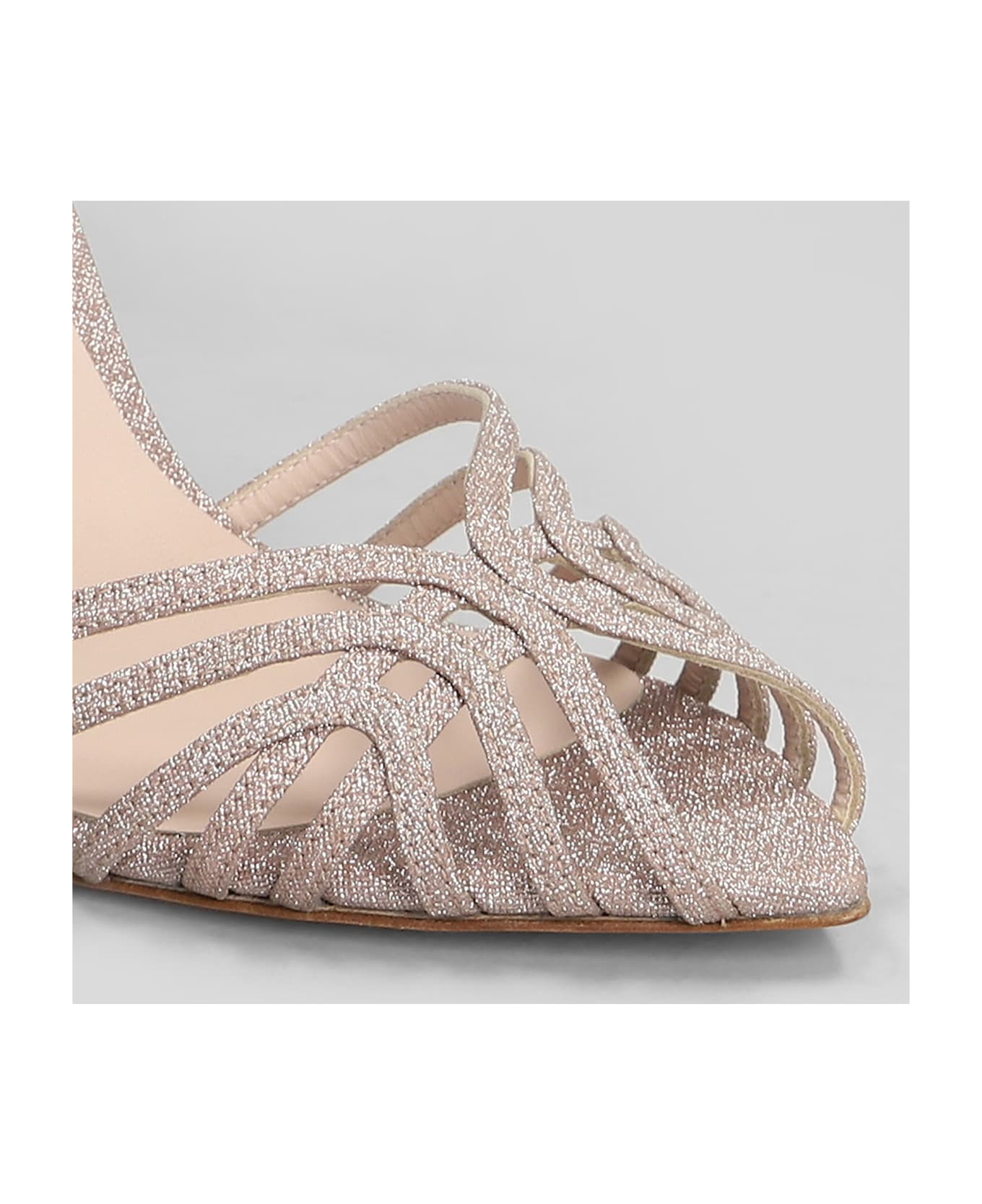 Le Silla Embrace Sandals In Powder Glitter - powder
