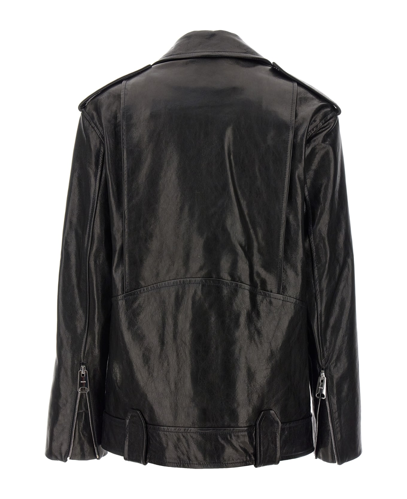Khaite 'hanson' Leather Biker Jacket - Black