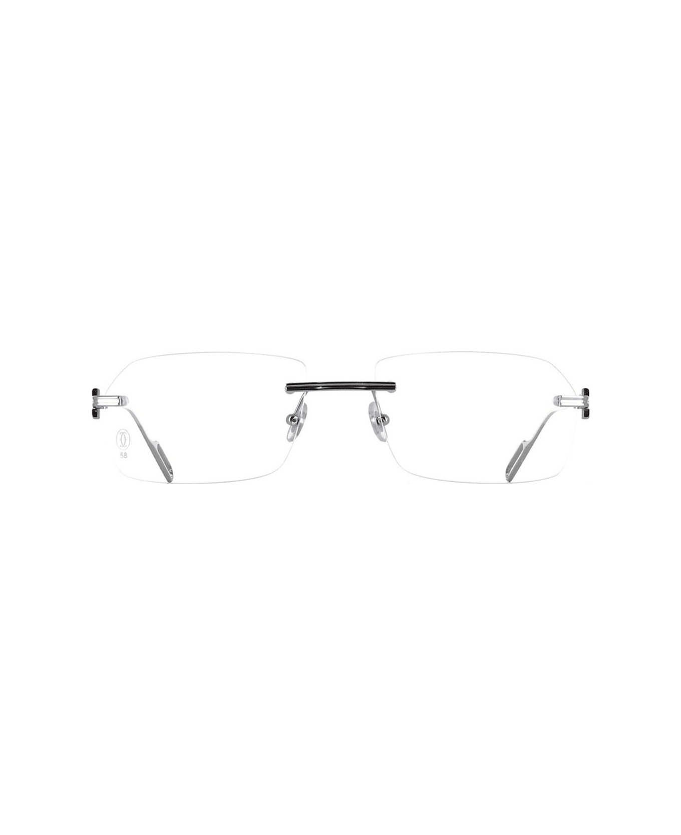 Cartier Eyewear Cartier Ct0162o C De Cartier 002 Silver Glasses - Argento アイウェア