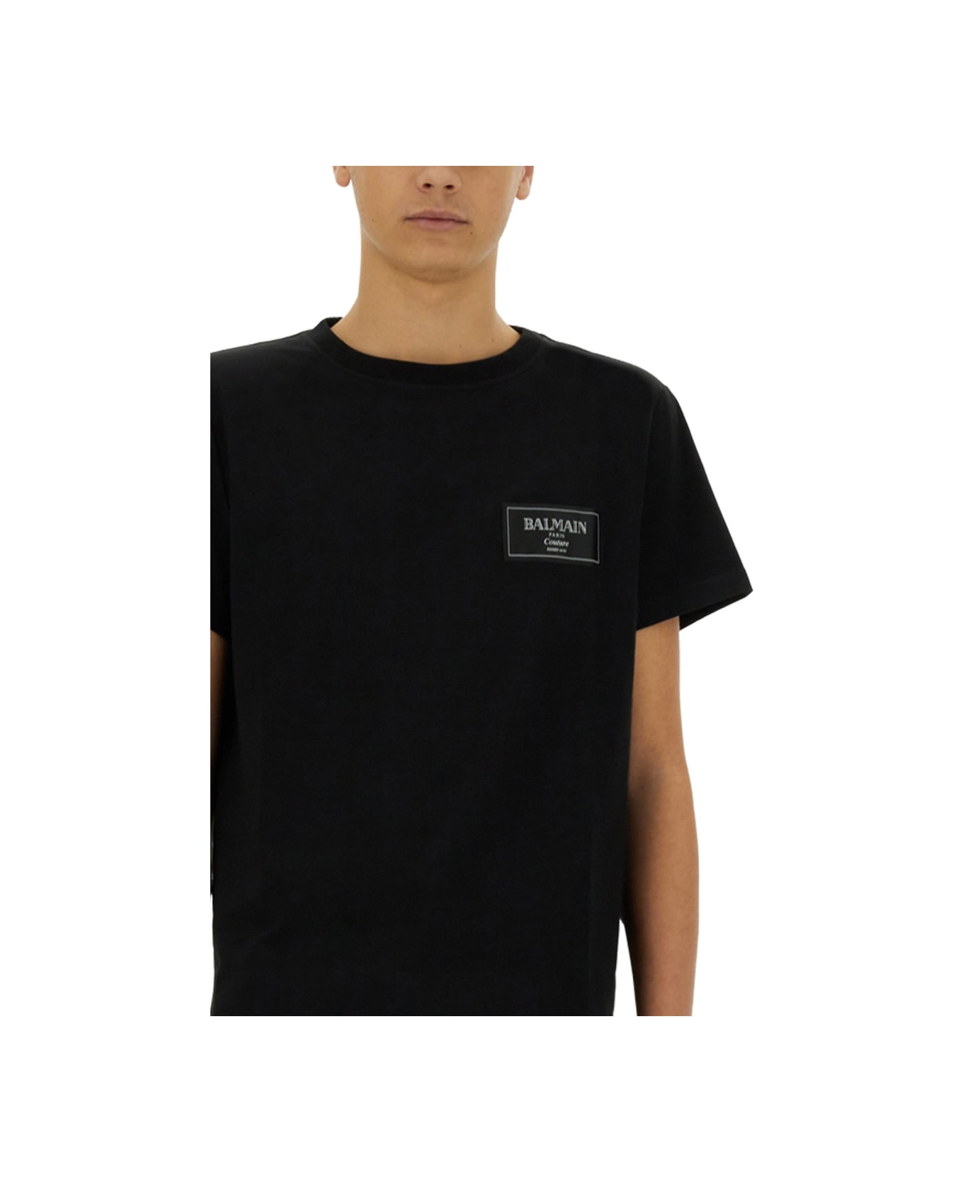Balmain T-shirt In Black Cotton - BLACK