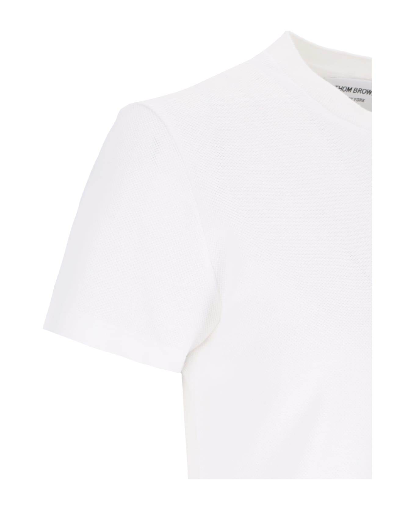 Thom Browne - Striped Bandt-shirt - White