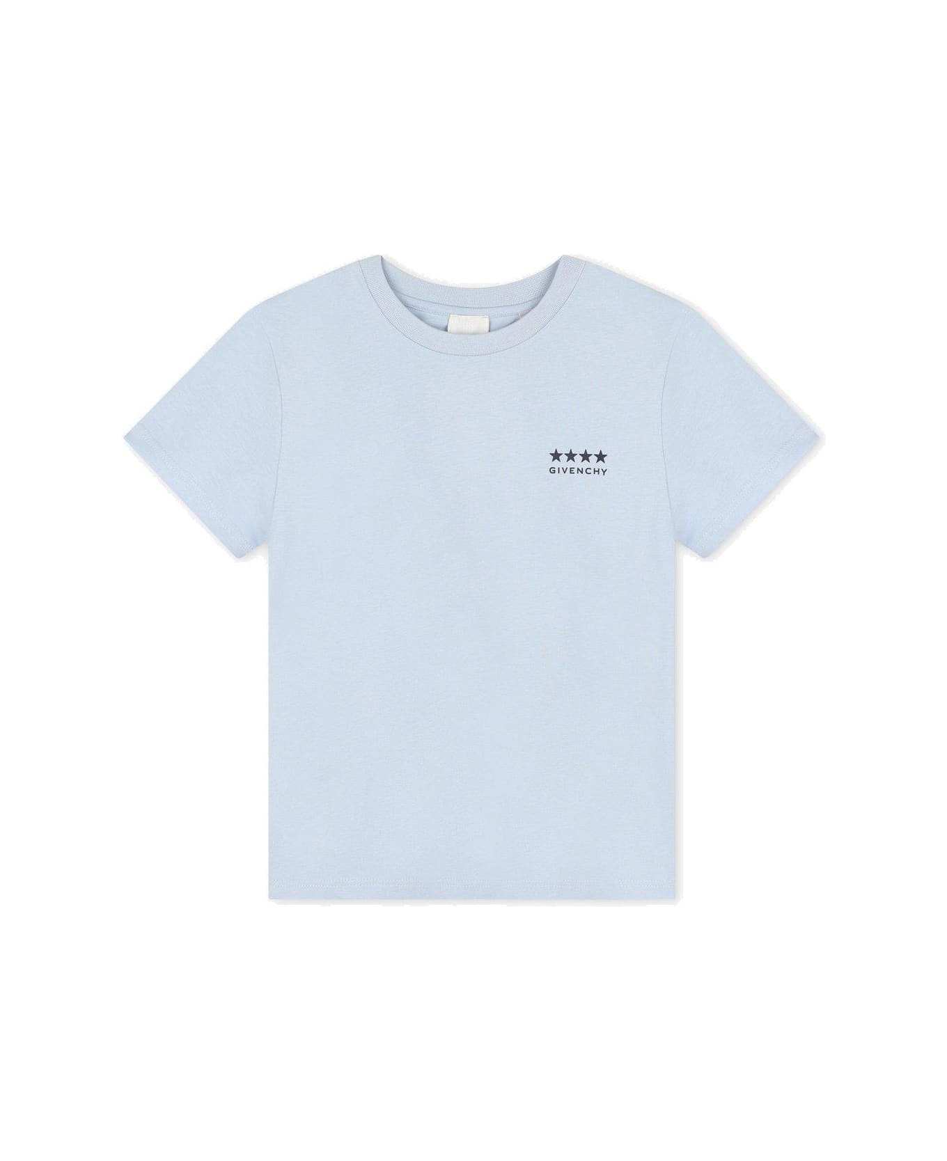 Givenchy 4g Printed Crewneck T-shirt - D Blu Cielo