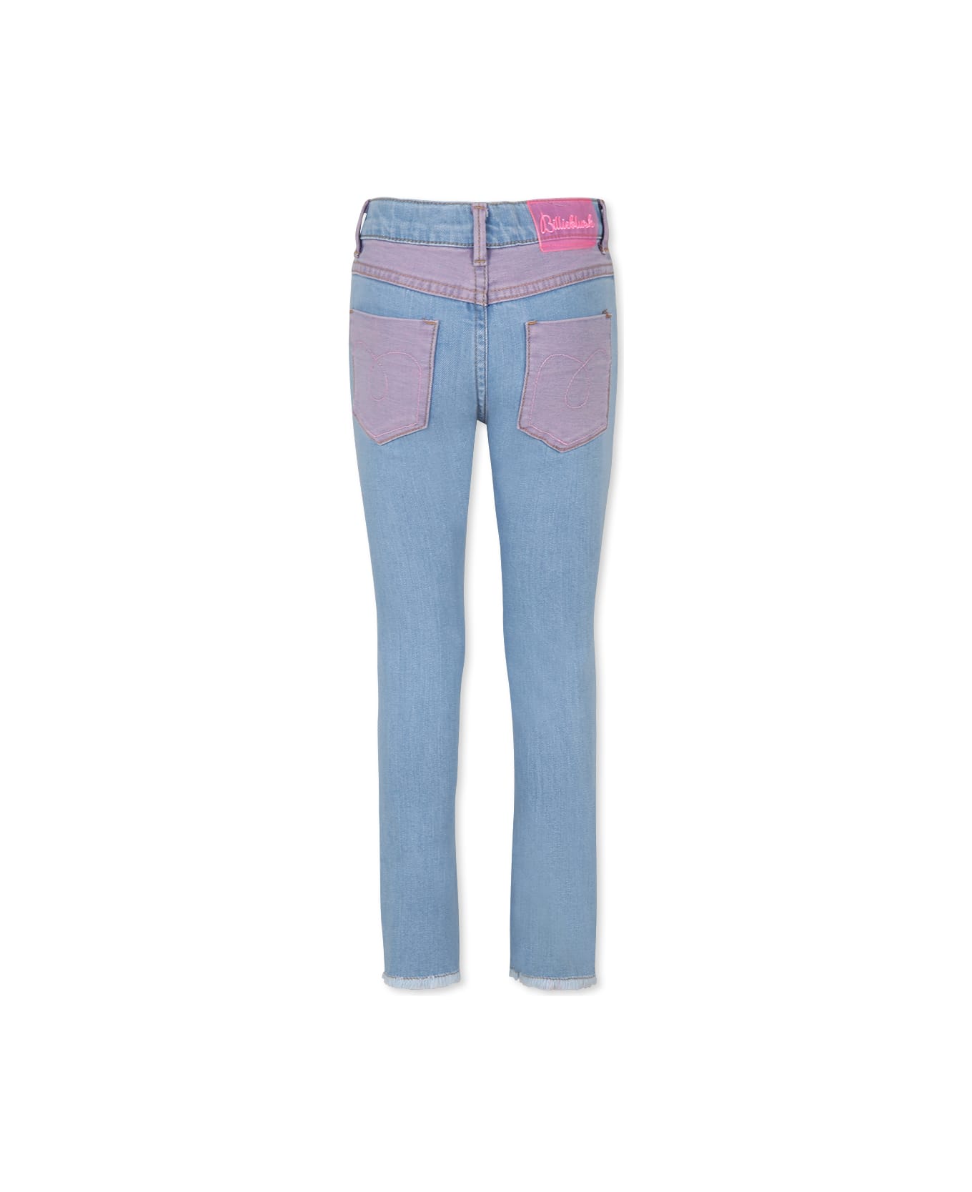 Billieblush Denim Jeans For Girl With Writing - Denim