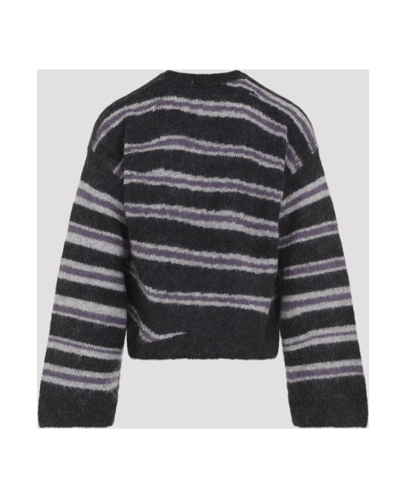 Acne Studios Grey Nylon Blend Sweater - Dri Dark Grey Melange