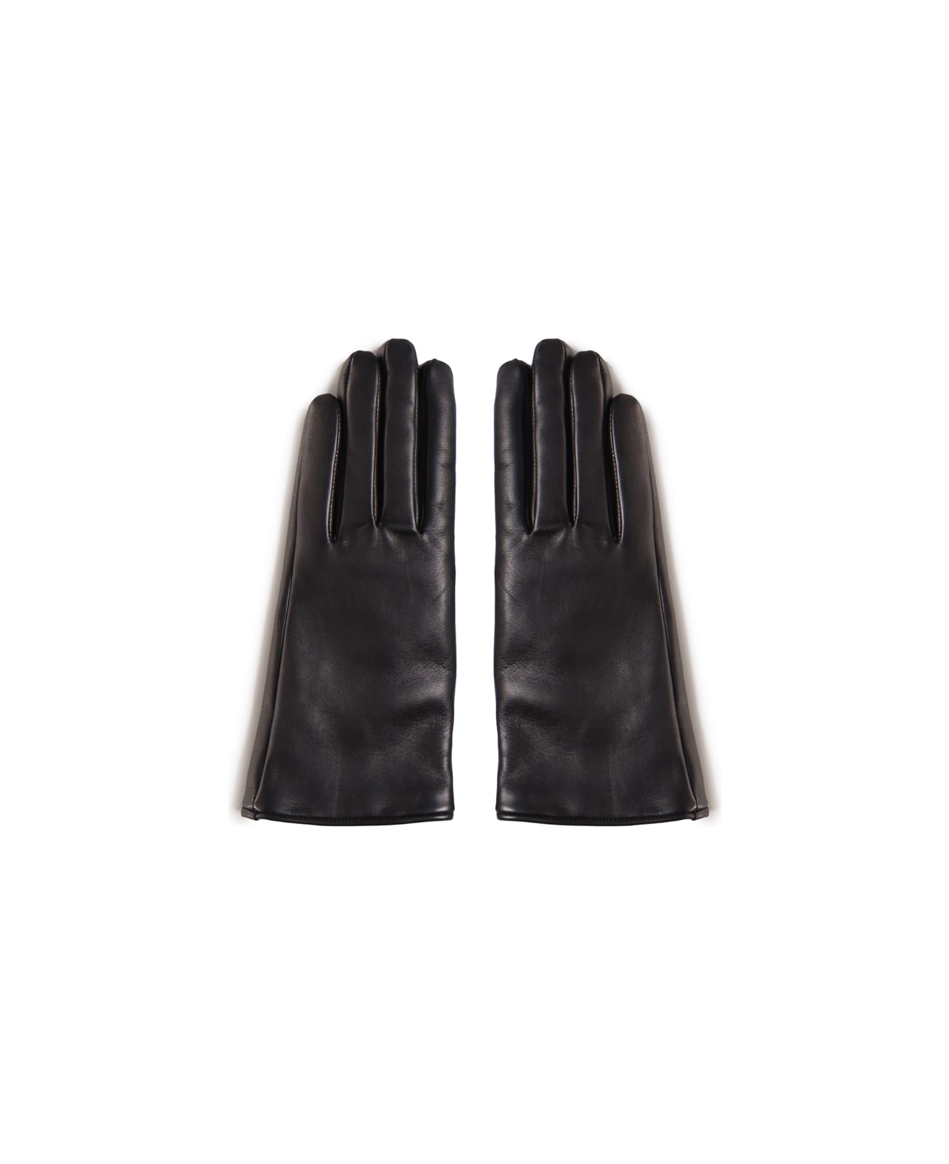 Saint Laurent Cassandre Leather Gloves - Black Gold