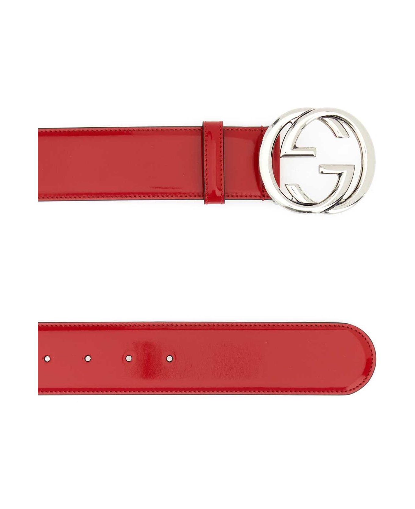 Gucci Red Leather Gucci Blondie Belt - 6404 ベルト
