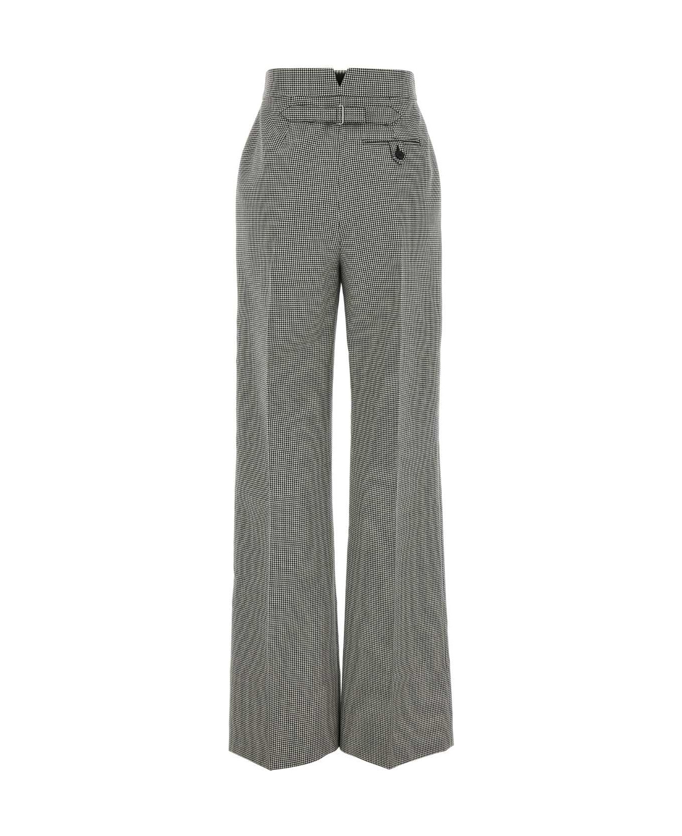 Alexander McQueen Embroidered Wool Wide-leg Pant - BLACKIVORY