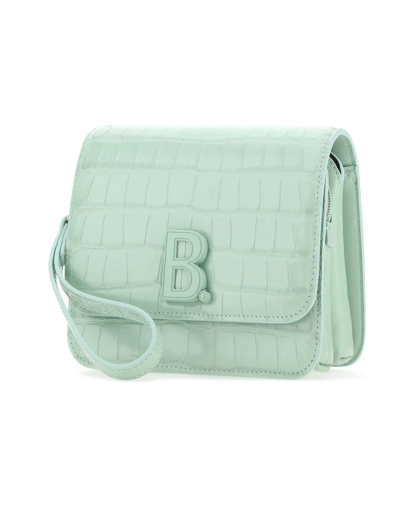 Balenciaga Sea Green Leather Small B Crossbody Bag - 3906 ショルダーバッグ