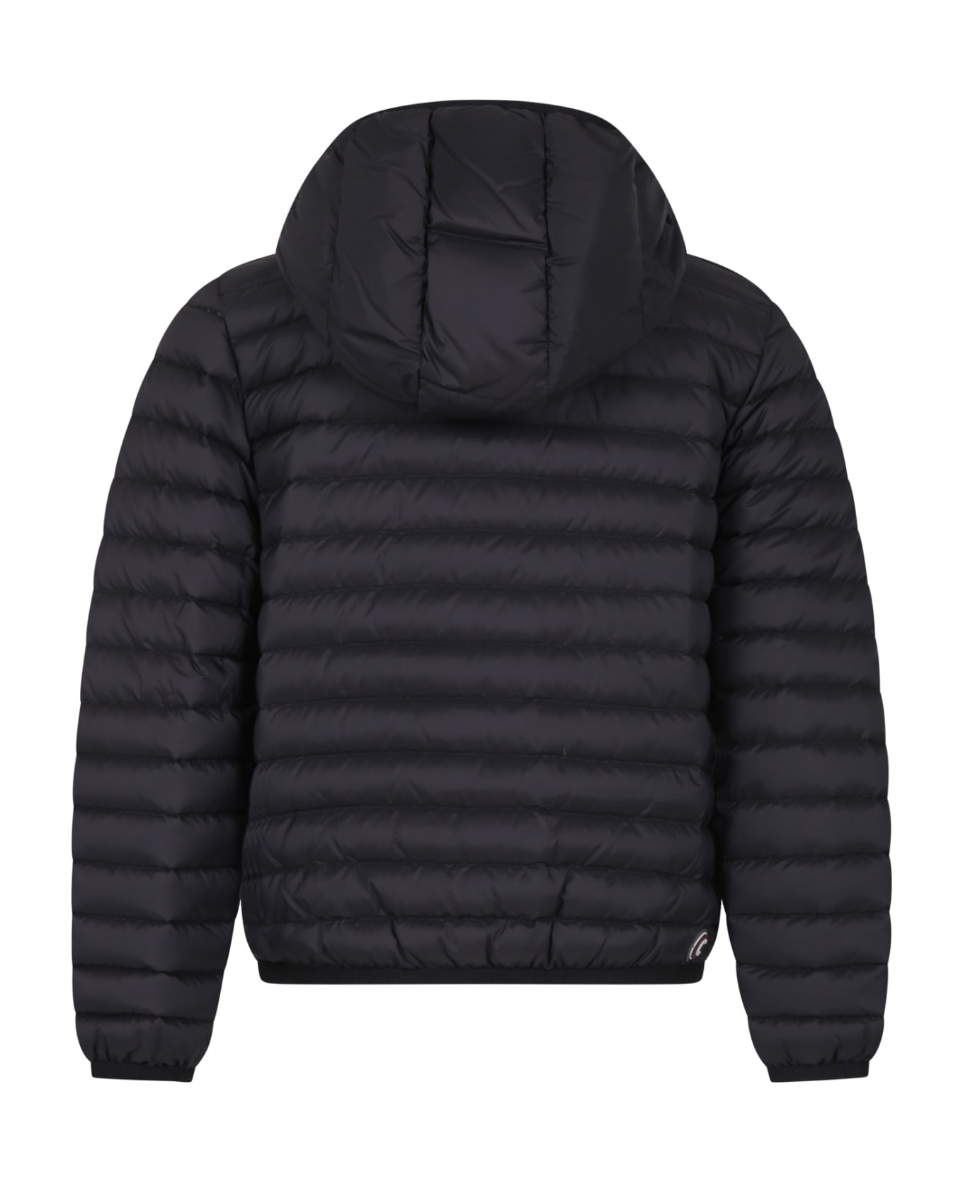 Colmar Black Down Jacket For Boy With Logo - Black コート＆ジャケット