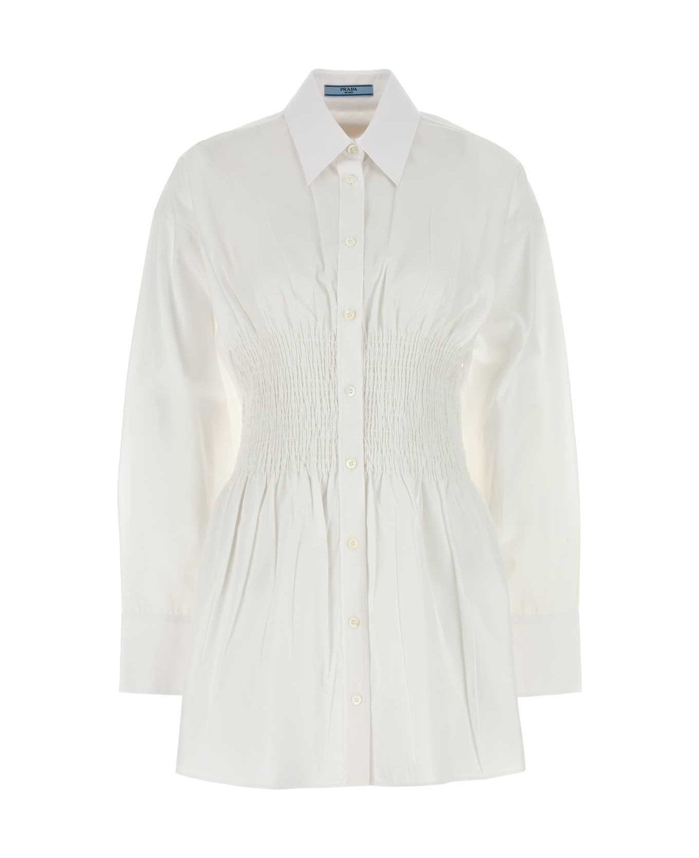 Prada White Poplin Shirt - BIANCO